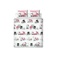 Hello Kitty Rare Double Édredon Couverture Et Set Taie D'Oreiller Enfants Blanc