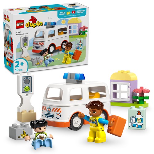 Lego duplo ambulance driver - ambulance, &