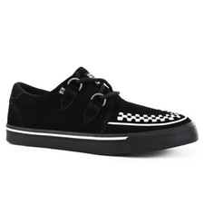 T.U.K. A9182 TUK VLK 2-Ring Creeper Sneaker Noir Suède Rockabilly