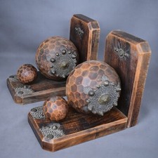 Serre-livres en bois et