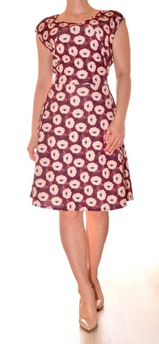 Robe bordeaux motif - robe,