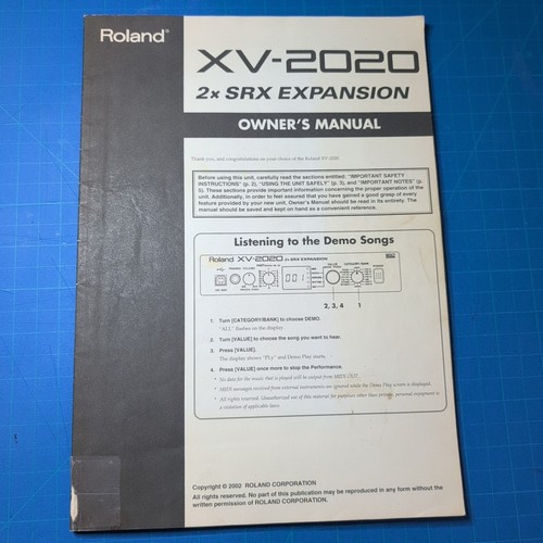 Roland 2020 voice - xv-2020, 64-voice