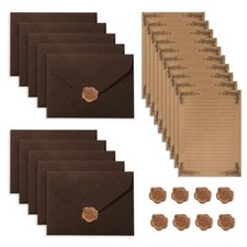 10 Pièces Papier Lettre et Enveloppe VintagePapier à Lettre éLéGantEnsemble d...