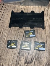 OLYMPUS FUJIFILM XD PICTURE CARDS 4 WITH HOLDER  256mb 128mb 128mb 16mb