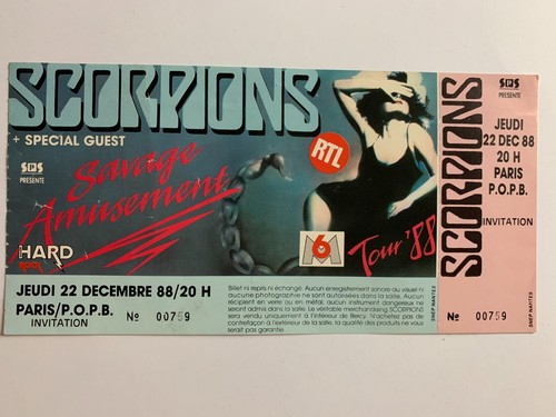 Ticket concert scorpions - ticket,
