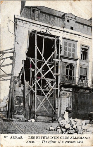 Cpa militaire arras les - arras,