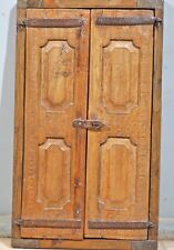 Ancien en Bois Grand Mural Décor Fenêtre Panneau Avec Cadre Original Fin Main C