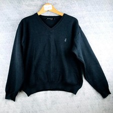 Berac Pull Homme 4 Noir Col V Manches Longues Laine Mélangée Chaud Décontracté