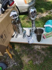 Vintage Hamilton Beach Scovill Drink Master Chrome Milkshake Mixer Model 730-3