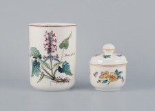 Villeroy & Boch, deux pièces de "Botanica", vase en porcelaine et sucrier.
