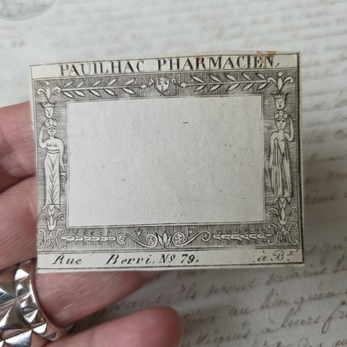 Etiquette pharmacie 1er empire - etiquette,