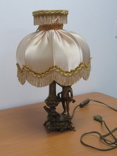 OLD LIVING ROOM OR BEDSIDE LAMP IN GOLDEN RULE "WITH CHERUB"