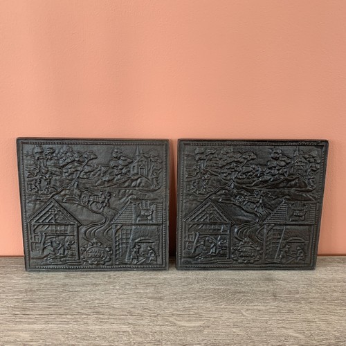 Lot plaques fonte - 2, en