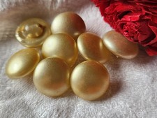 Lot of 8 antique pearlescent mushroom glass buttons beige 1.4 cm ref 7056