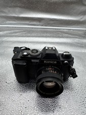 Konica FS-1 35mm SLR Film Camera w/ Hexanon AR 50mm f/1.7 Untested For Parts