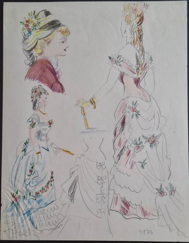 Etude robe créée - etude, vers