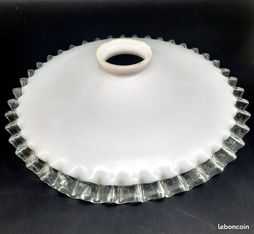 Ancien abat jour - abat, opaline