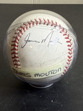 JAMES MOUTON AUTOGRAPHED BASEBALL- WILLIAM WHITE RAWLINGS ONL BASEBALL