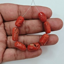 Perles de corail rouge vintage