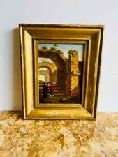 Oil On Canvas Painting Depicting Ancient Ruins - 576004
