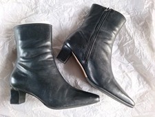 Bottines BUFFALO London Bottes talons cuir noir T 37 très bon état