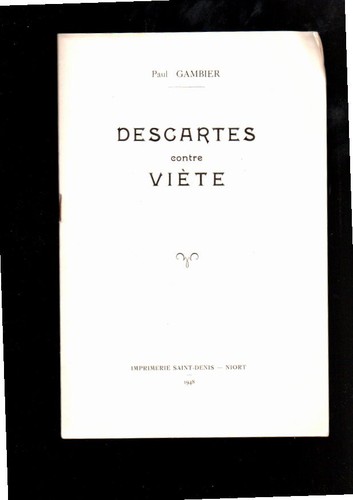 Livre gambier descartes - gambier,