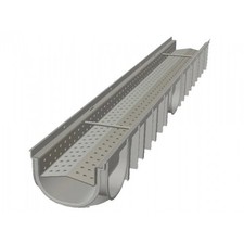 Caniveau PE-PP gris avec