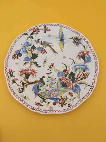 Assiette plate gien corne - plate,