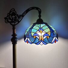Tiffany Style Floor Lamp Stained Glass Include LED Bulb Gooseneck Adjustable H63
