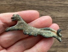 ROMAN. (1ST-2ND CENTURY A.D). BRONZE LEAPING PANTHER FIGURE.