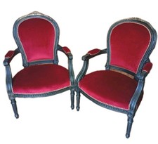 Paire de fauteuils cabriolet