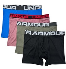 Under Armour 4 Pack Men’s Tech HEATGEAR 6-inch Boxer Jock Shorts Underwear