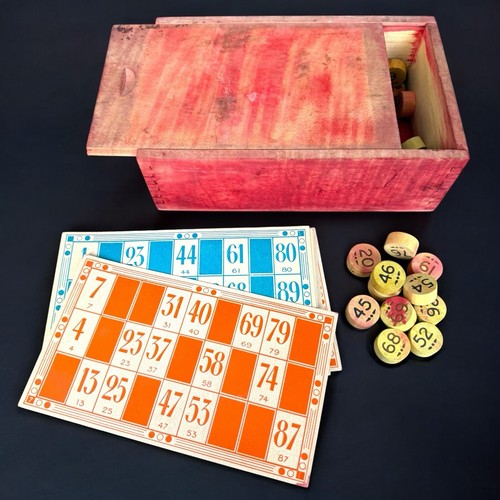 Ancien jeu loto bois - en,
