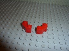 2 x LEGO train red facet brick