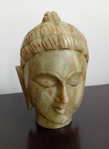 Grande tête bouddha pierre - grande,