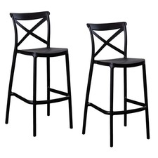 Tabourets De Bar Set De 2 Noir