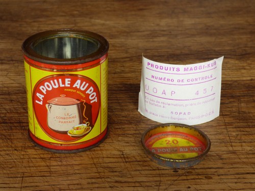 Ancienne boite ronde - en, tole