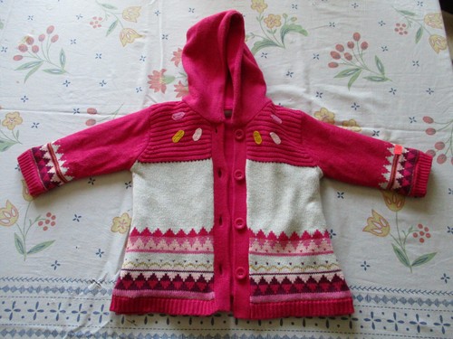 Gilet capuche multicolore - gilet,