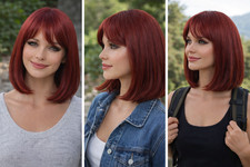 Perruque Cheveux Rouge Lisse
