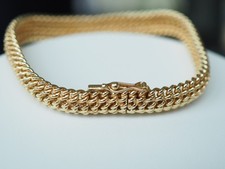 BRACELET VINTAGE PLAQUE OR GROSSES MAILLES GOLD PLATE