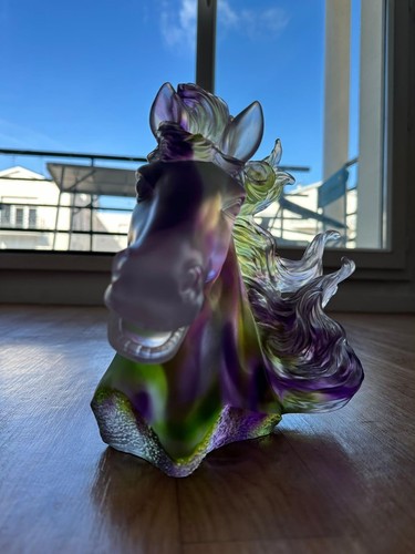 Figurine verre tête de - verre,