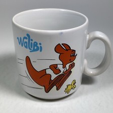 WALIBI (Netherlands Amusement Park) Coffee Cup Mug Kangaroo Yellow Bird