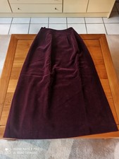 JUPE LONGUE SOIREE VELOURS LISSE BORDEAUX PORTEE 1 FOIS FRANCK & FILS T 42 / 44