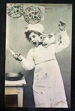 Belle Epoque Postcard Rare Collection Humor Child Kitchen