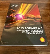 Livre de programme officiel FIA du Grand Prix de Belgique F1 2013 Spa-Francor...