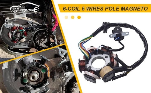 Coil wires pole magneto - 6-coil,