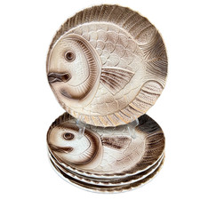 4 grandes assiettes vintage