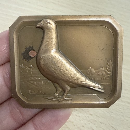 Médaille plaque pigeon - médaille, en