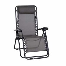 Chaise Longues Pliable pour Usage Intérieur Et Extérieur Gravité Zero Gris Foncé