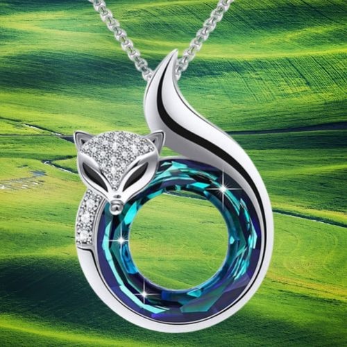 Pendentif rond renard chaîne - rond,